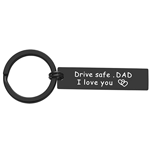 Dad Gifts from Daughter Son - Drive Safe Dad I Love You Keychain, Christmas Gifts for Dad from Wife for Men Birthday Gifts for Dad