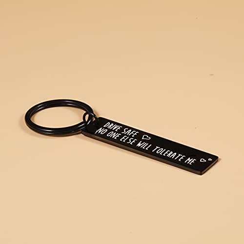 New Driver Keychains Drive Safe Gifts for Husband Boyfriend Hubby Fiance from Wife Girlfriend Graduation Birthday Gifts for Son Daughter Kids Children Valentines Christmas Wedding Gifts for Men Women