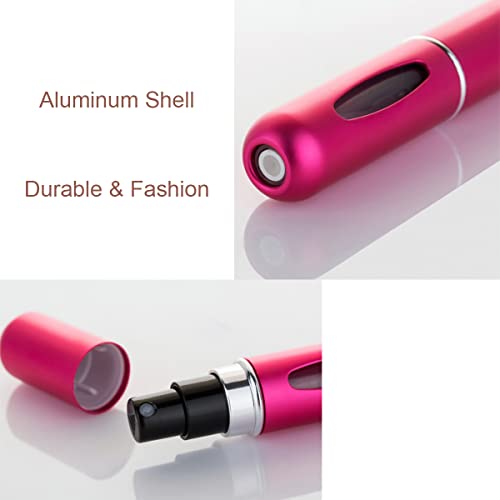 Travel Mini Perfume Refillable Atomizer Container, Portable Perfume Spray Bottle, Travel Size Bottle, Scent Pump Case, Perfume Fragrance Empty Spray Bottle for Traveling and Outgoing 5ml (2Pcs)