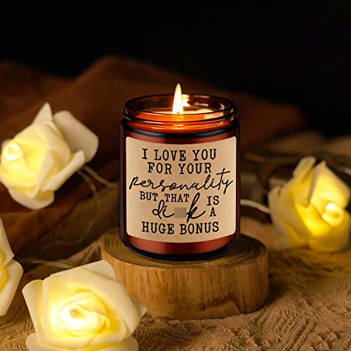 LEADO Scented Candles - Funny Gifts for Men, Naughty Gifts, Valentines Day Gifts for Him, Husband, Boyfriend Gifts - Anniversary, I Love You, Birthday Gifts for Men, Husband, Boyfriend, Fiance, Couple
