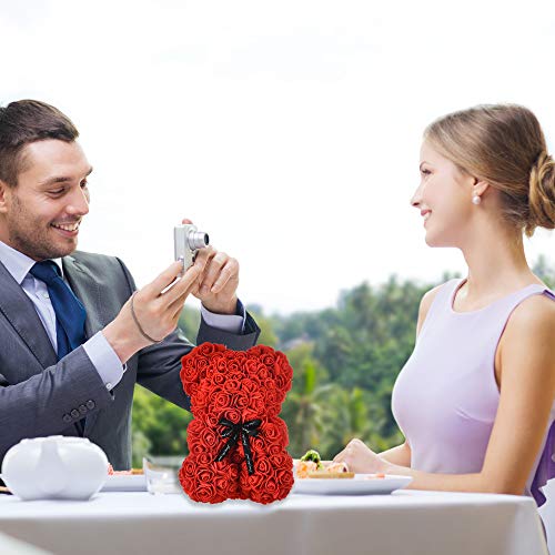 Valentines Day Gifts For Her Valentines Day Gifts Rose Bear Rose Teddy Bear Mothers Day Mom Gifts For Women Gifts For Birthday Girlfriend Gifts Mothers Day For Anniversary Christmas Unique Gifts (Red)