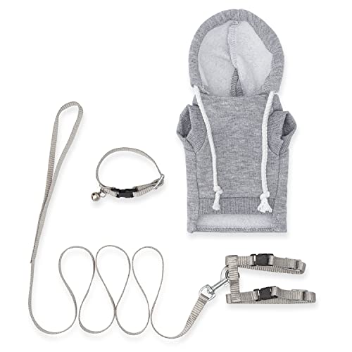 Ferret Sweater and Leash Bundle - Ferret Costume - Ferret Accessories - Small Ferret Clothes - Clothes for Ferrets - Ferret Stuff - Hoodies for Ferrets with Leash, Harness, and Collar