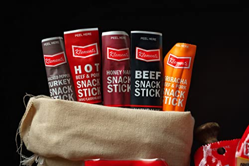 Jerky Gift Basket, 26 pc Unique Snack Stick Gift Bag, Assorted Snack Sticks, Meat & Cheese Snack Packs, High in Protein, Fun Gift Idea for Men & Women