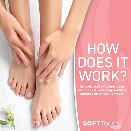 Soft Touch Foot Peel Mask - Pack of 2 Feet Peeling Masks for Dry, Cracked Heels & Calluses - Exfoliating Foot Mask Peel for Baby Soft Skin, Original Aloe Vera