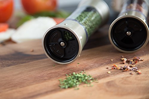 KitchenArt 80070 Elite Auto-Measure Spice Carousel Professional Series, Includes 8 Spice Jars, Satin Finish