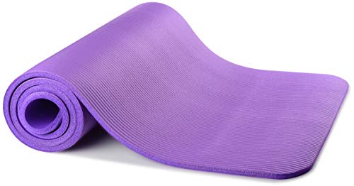 BalanceFrom BFGY-AP6PP Go Yoga All Purpose Anti-Tear Exercise Yoga Mat with Carrying Strap, Purple, One Size