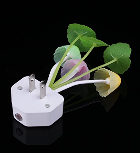 Rienar Sensor Led Night Light, Color Changing Plug-in LED Mushroom Dream Bed Lamp