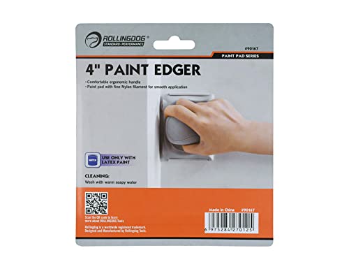 ROLLINGDOG 4" Paint Edger Paint Pad - for Wall and Ceiling Cutting in, Painting Corner and Edges