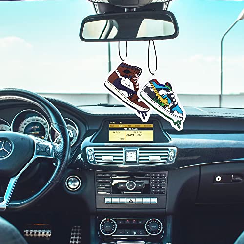 Car Air Fresheners, Hypebeast Car Accessories Sneakerhead AJ Jordan Hanging Scents Freshener Automotive Interior Room Decor for Men Gift Set 5Pcs