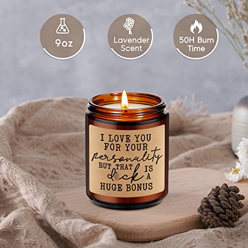 LEADO Scented Candles - Funny Gifts for Men, Naughty Gifts, Valentines Day Gifts for Him, Husband, Boyfriend Gifts - Anniversary, I Love You, Birthday Gifts for Men, Husband, Boyfriend, Fiance, Couple