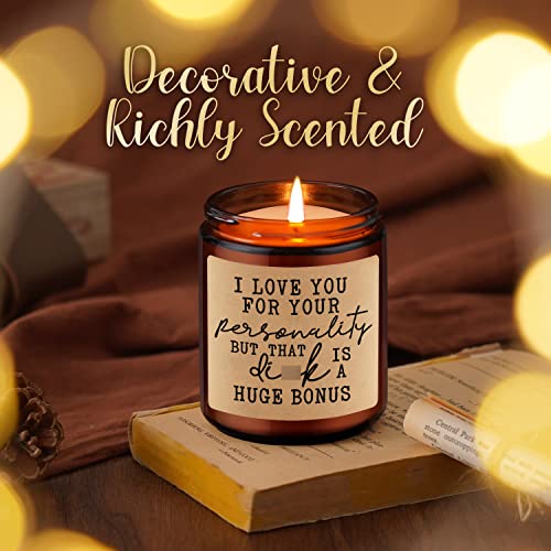 LEADO Scented Candles - Funny Gifts for Men, Naughty Gifts, Valentines Day Gifts for Him, Husband, Boyfriend Gifts - Anniversary, I Love You, Birthday Gifts for Men, Husband, Boyfriend, Fiance, Couple