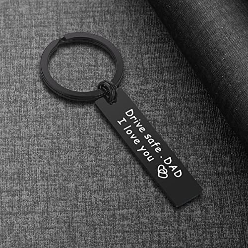 Dad Gifts from Daughter Son - Drive Safe Dad I Love You Keychain, Christmas Gifts for Dad from Wife for Men Birthday Gifts for Dad