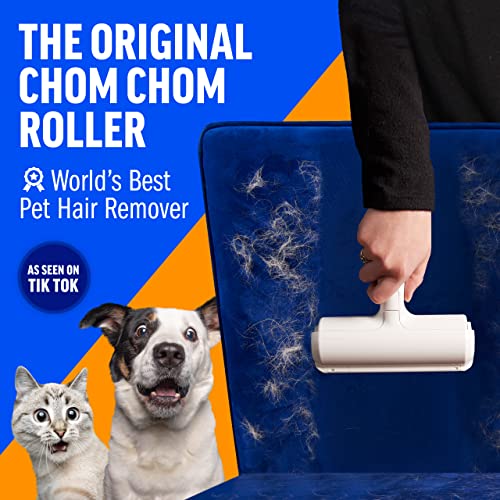ChomChom Pet Hair Remover - Reusable Cat and Dog Hair Remover for Furniture, Couch, Carpet, Car Seats or Bedding - Portable, Multi-Surface Lint Roller and Fur Removal Tool