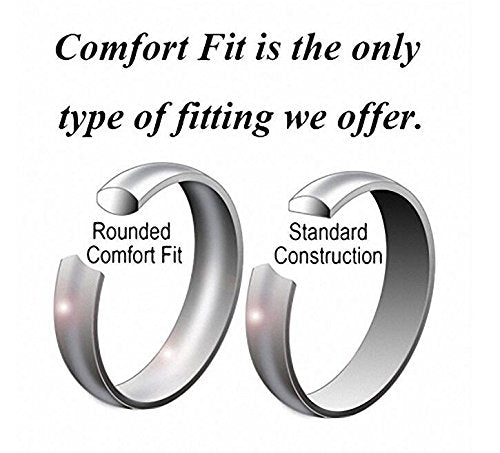 Crownal 8mm 6mm 4mm Black Tungsten Wedding Couple Bands Rings Men Women Matte Brushed Finish Center Engraved"I Love You" Size 4 To 17 (8mm,11)