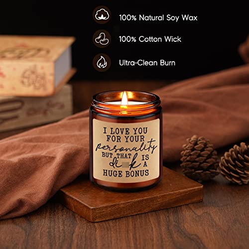 LEADO Scented Candles - Funny Gifts for Men, Naughty Gifts, Valentines Day Gifts for Him, Husband, Boyfriend Gifts - Anniversary, I Love You, Birthday Gifts for Men, Husband, Boyfriend, Fiance, Couple