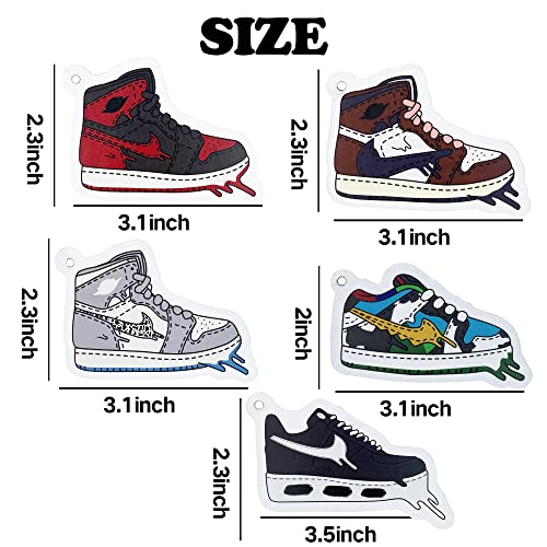 Car Air Fresheners, Hypebeast Car Accessories Sneakerhead AJ Jordan Hanging Scents Freshener Automotive Interior Room Decor for Men Gift Set 5Pcs