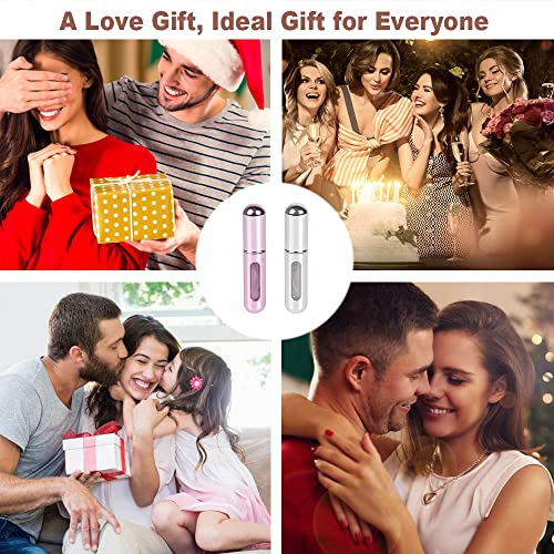 Travel Mini Perfume Refillable Atomizer Container, Portable Perfume Spray Bottle, Travel Size Bottle, Scent Pump Case, Perfume Fragrance Empty Spray Bottle for Traveling and Outgoing 5ml (2Pcs)