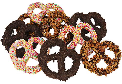 Hazel & Creme Chocolate Covered Pretzel Gift Box - Valentines Gourmet Pretzels - Food Gift - Anniversary, Birthday, Corporate, Holiday Gourmet Gift
