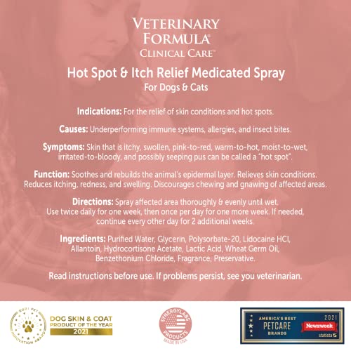 Veterinary Formula Clinical Care Hot Spot & Itch Relief Medicated Spray 8 oz