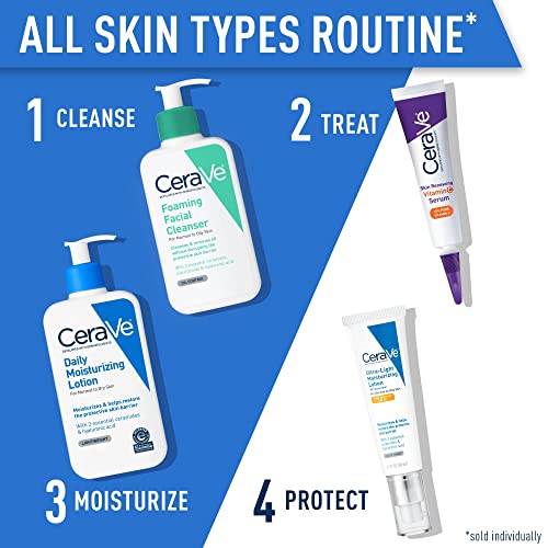 CeraVe Daily Moisturizing Lotion for Dry Skin | Body Lotion & Facial Moisturizer with Hyaluronic Acid and Ceramides | Fragrance Free | 19 Ounce