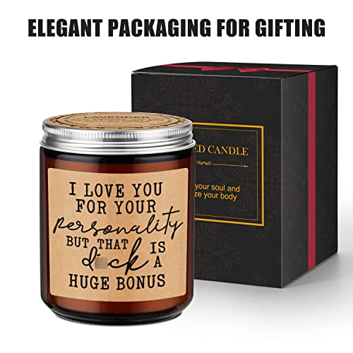 LEADO Scented Candles - Funny Gifts for Men, Naughty Gifts, Valentines Day Gifts for Him, Husband, Boyfriend Gifts - Anniversary, I Love You, Birthday Gifts for Men, Husband, Boyfriend, Fiance, Couple