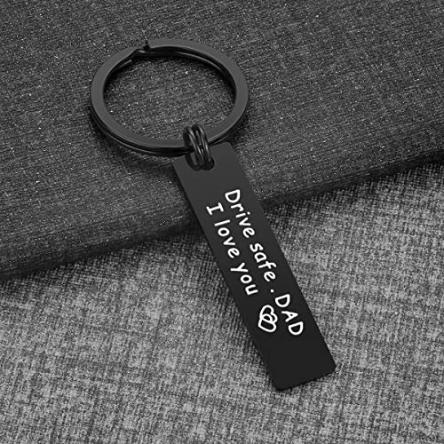 Dad Gifts from Daughter Son - Drive Safe Dad I Love You Keychain, Christmas Gifts for Dad from Wife for Men Birthday Gifts for Dad