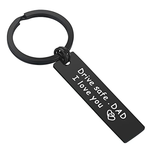 Dad Gifts from Daughter Son - Drive Safe Dad I Love You Keychain, Christmas Gifts for Dad from Wife for Men Birthday Gifts for Dad