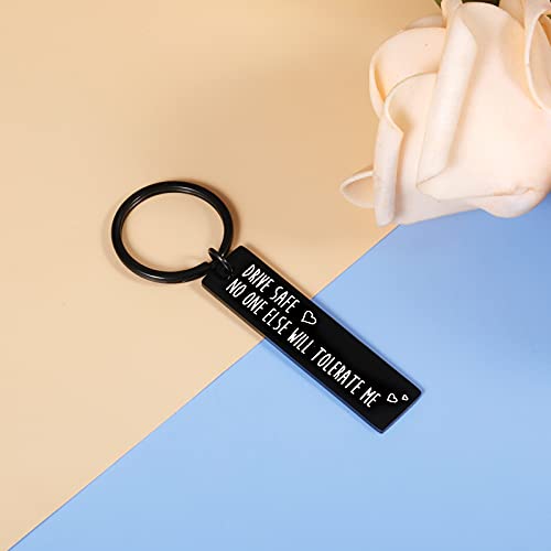 New Driver Keychains Drive Safe Gifts for Husband Boyfriend Hubby Fiance from Wife Girlfriend Graduation Birthday Gifts for Son Daughter Kids Children Valentines Christmas Wedding Gifts for Men Women