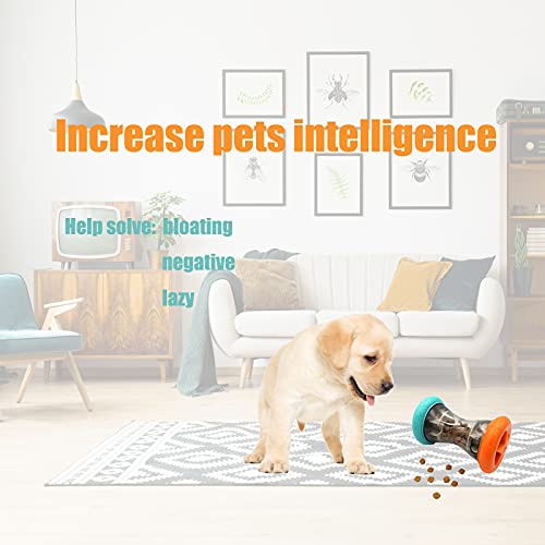 Treat Dispensing Puzzle Toys for Small Dogs,Interactive Chase Toys,Slow Feeder,Perfect Alternative to Slow Feeder Dog Bowls to Improves Pets Digestion,Barbell-Shaped Dog Toys