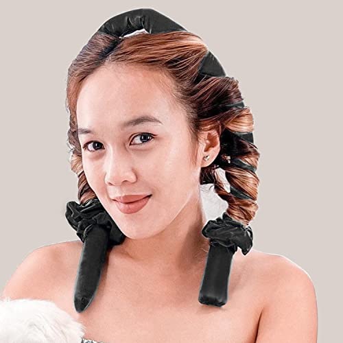 Colorfarm Heatless Hair Curler for Long Hair, Heatless Curling Rod Headband Satin Curling Set, No Heat Hair Wrap Curler Ribbon to Sleep in Overnight, Hair Roller with Scrunchies Hair Clips, Hairstyles Styling Tools
