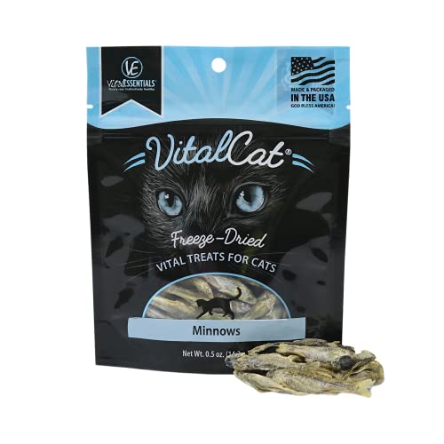 Vital Essentials Freeze Dried Cat Treats, Minnows 0.5 oz