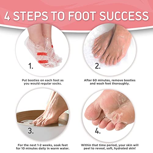 Soft Touch Foot Peel Mask - Pack of 2 Feet Peeling Masks for Dry, Cracked Heels & Calluses - Exfoliating Foot Mask Peel for Baby Soft Skin, Original Aloe Vera