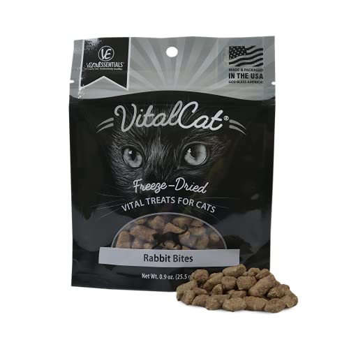 Vital Essentials Freeze Dried Cat Treats, Rabbit Bites 0.9 oz