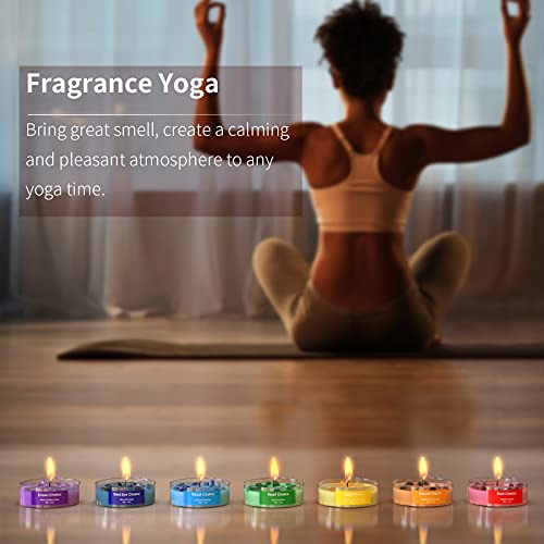 Chakra Candles Set of 7,Meditation Crystal Scented Candles Gift Set for Women, Spiritual Healing Candles for Promotes Positive Energy,Yoga,Cleansing,Manifesting,Relaxation