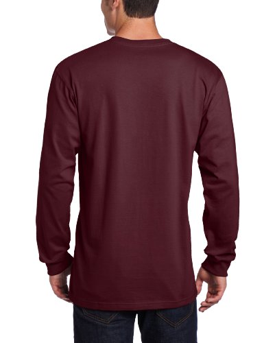 Carhartt Men's Loose Fit Heavyweight Long-Sleeve Pocket T-Shirt, Port, REG-2XL