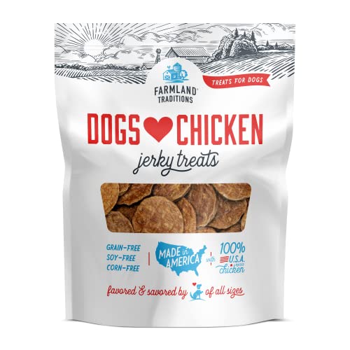 Farmland Traditions Filler Free Dogs Love Chicken Premium Jerky Treats for Dogs, 2 lbs.