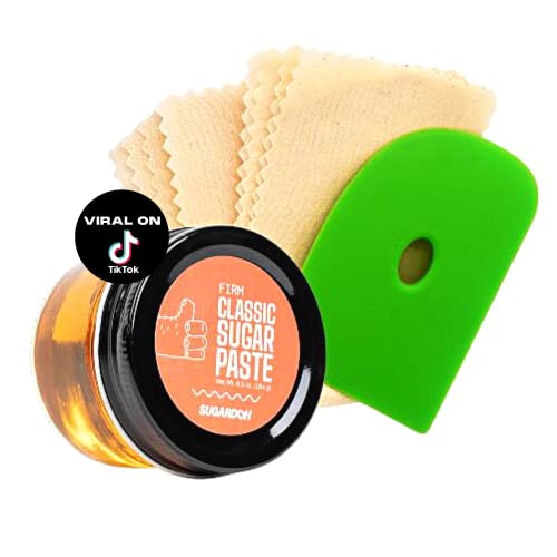 Sugardoh Sugar Waxing Kit For Women TikTok Trend Items, Sugaring Hair Removal w/ Firm Sugaring Paste At Home Hair Remover For Women & Men for Armpits, Bikini / Brazilian, Tik Tok Must Haves 2022