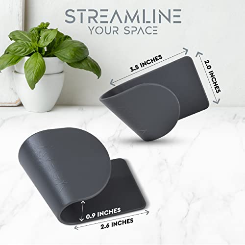 Noorla Pot Lid Organizer for Cabinet Door - Set of 4 Pairs Adjustable in-Cupboard Pot and Pan Lid Holders for Lids, Easy to Install Wall Mount Pot Lid Organizer for Kitchen