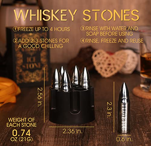 Valentines Day Love Gifts for Him Boyfriend Husband, I Love You Whiskey Stones, Anniversary Birthday Gifts for Boyfriend Husband, Burbon Gifts for Men, Whiskey Gifts for Him