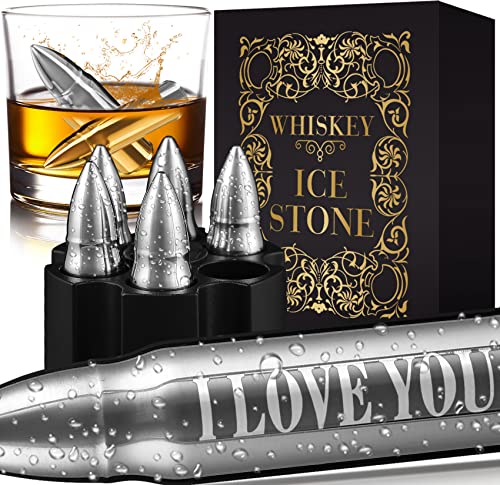 Valentines Day Love Gifts for Him Boyfriend Husband, I Love You Whiskey Stones, Anniversary Birthday Gifts for Boyfriend Husband, Burbon Gifts for Men, Whiskey Gifts for Him