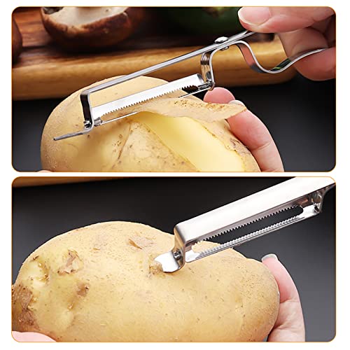 3pc Magic Corn Peeler Set Corn Cob Stripper Tool Corn Slicer Cob Remover Tool Premium Stainless Steel Corn Thresher with Ergonomic Handle Corn Cutter From the Cob Kitchen Gadget (3)