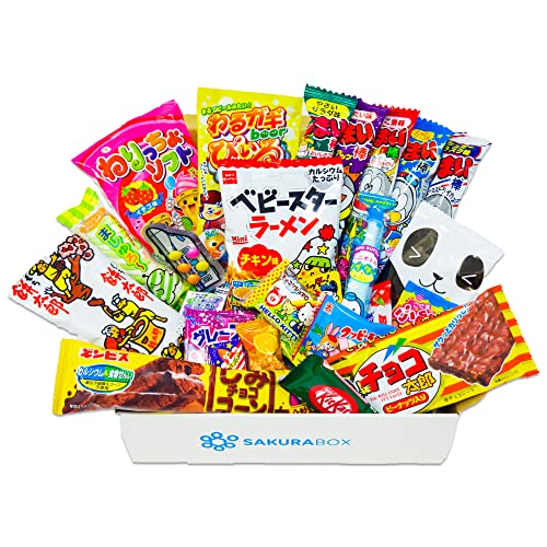 Sakura Box Japanese Snacks & Candy 30 Piece Dagashi Set Food Gift (Box)